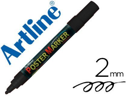 Rotulador Artline Poster Marker Epp-4-Neg Punta Redonda 2 mm Color Negro