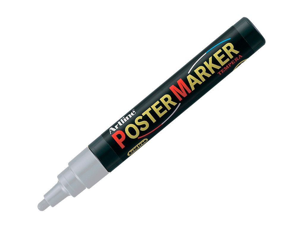Rotulador artline poster marker epp-4-pla met punta redonda 2 mm color metalizado plata EPP-4-PLA-MET