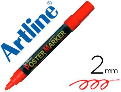 Rotulador Artline Poster Marker Epp-4-Roj Punta Redonda 2 mm Color Rojo