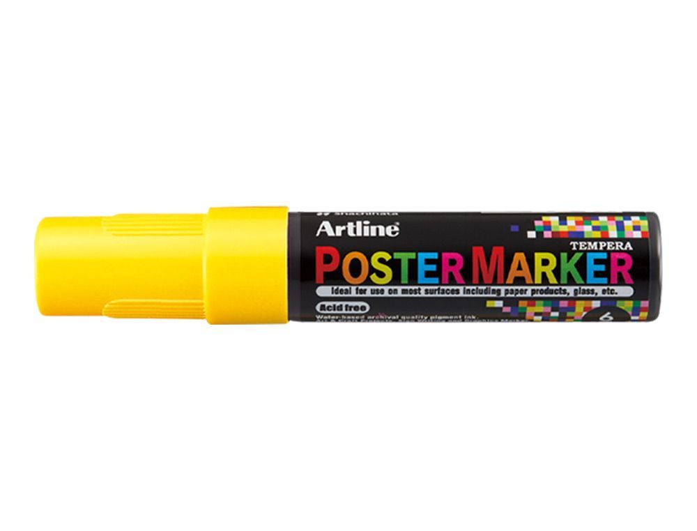Rotulador artline poster marker epp-6 punta redonda 6 mm color amarillo