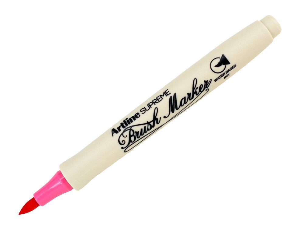 Rotulador artline supreme brush epfs pintura base de agua punta tipo pincel trazo fino rosa