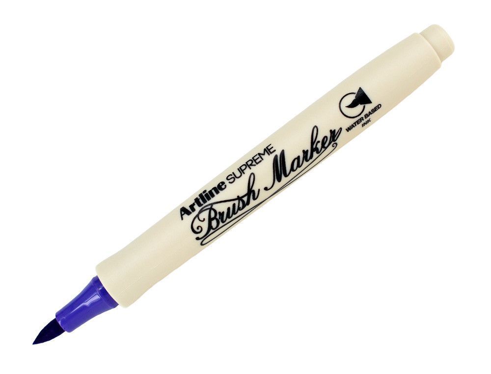Rotulador artline supreme brush epfs pintura base de agua punta tipo pincel trazo fino purpura
