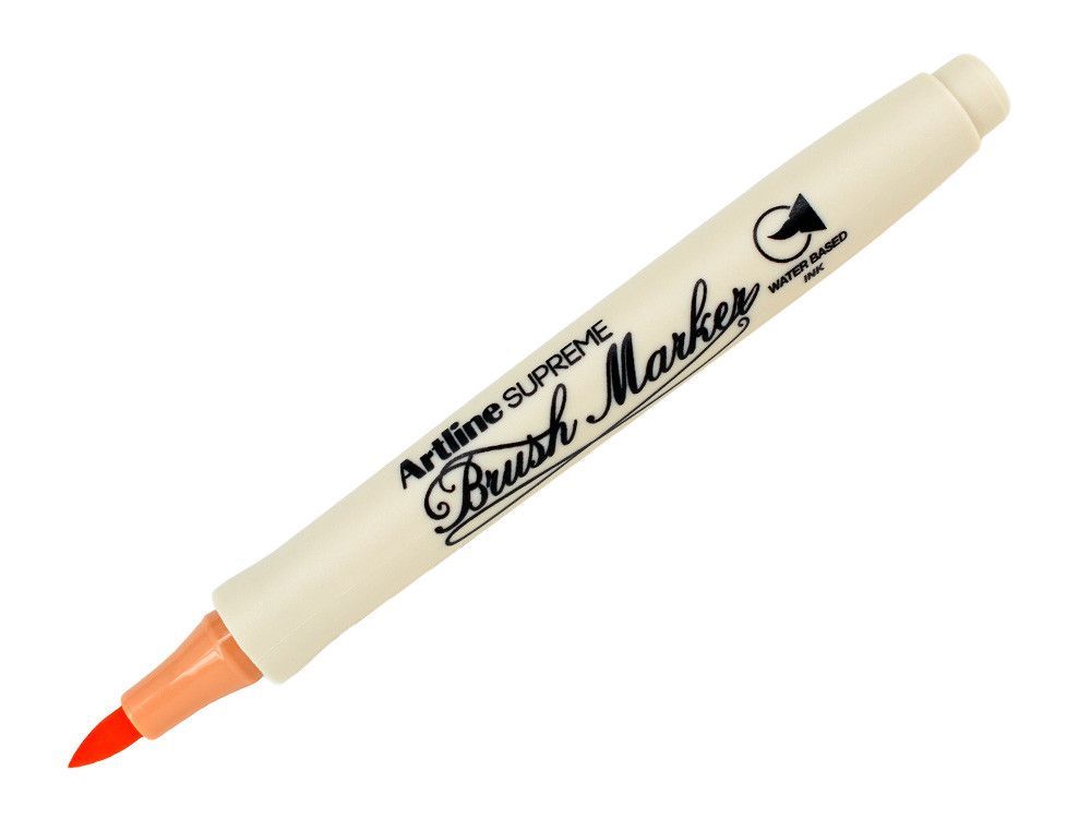 Rotulador artline supreme brush epfs pintura base de agua punta tipo pincel trazo fino albaricoque