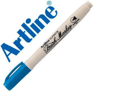 Rotulador artline supreme brush pintura base de agua punta tipo pincel trazo variable azul