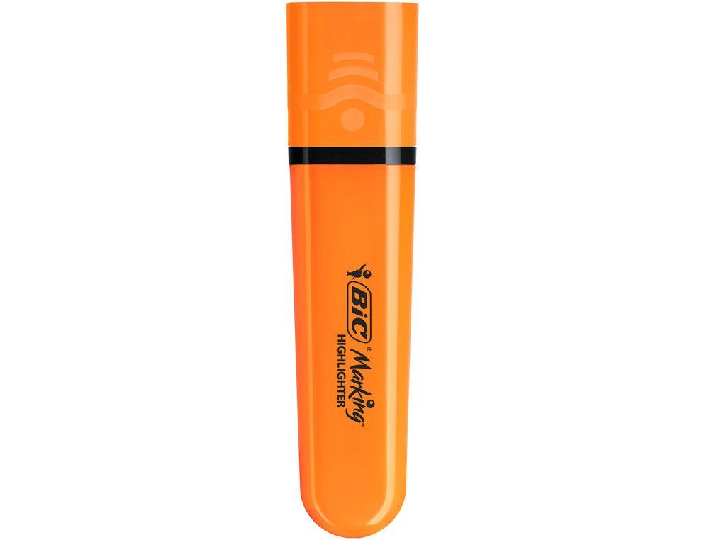 Rotulador bic flat fluorescente naranja neon caja de 12 unidades
