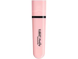 Rotulador bic flat fluorescente rosa pastel caja de 12 unidades