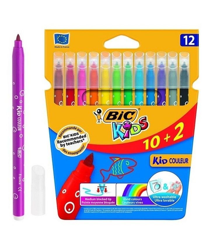 Rotulador BIC Kids 10+2 colores