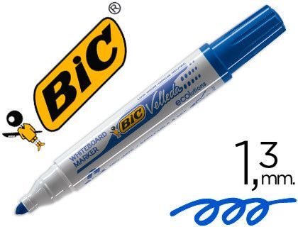 Rotulador Bic Velleda para Pizarra Azul Punta Redonda 1,3 Mm