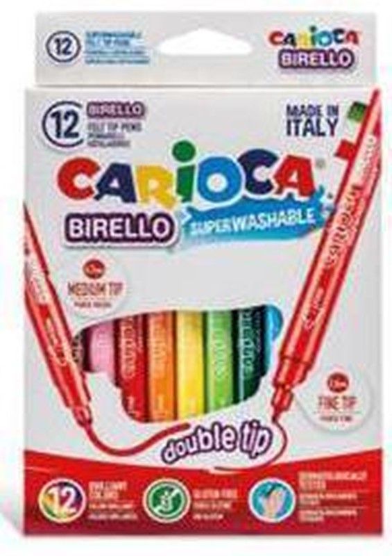 Rotulador Birello doble punta 12 colores