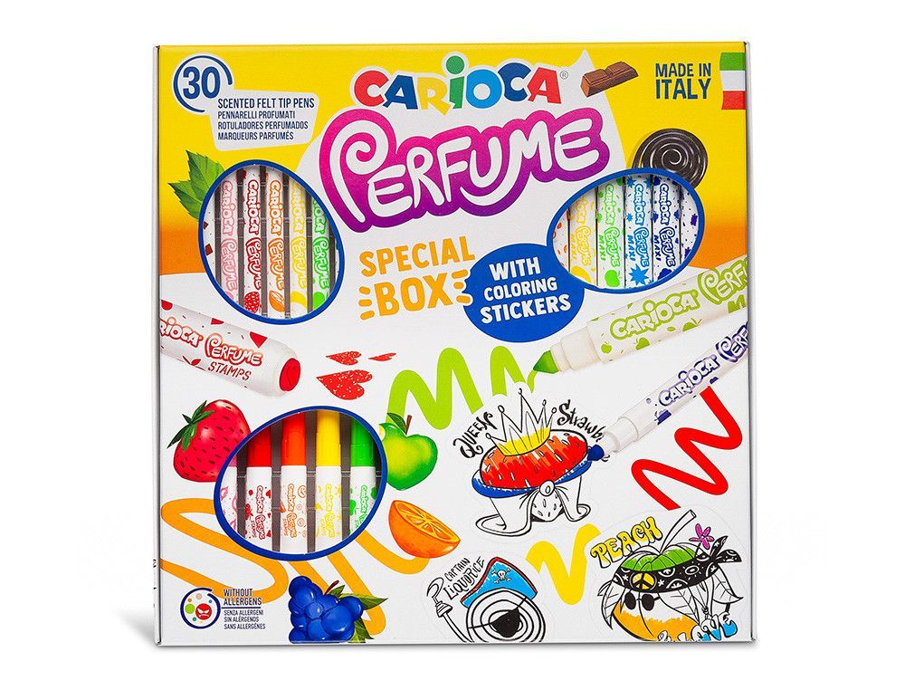 Rotulador carioca perfume caja 30 unidades colores surtidos