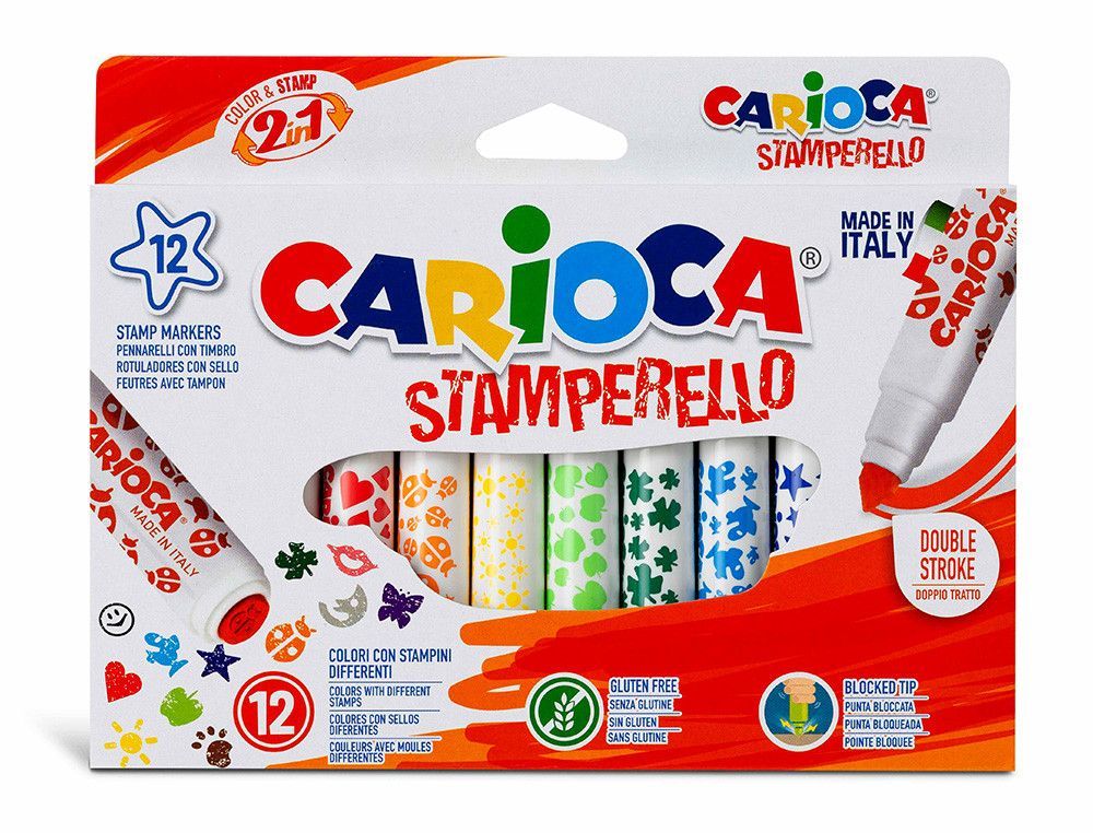Rotulador carioca stamperello caja 12 unidades colores surtidos
