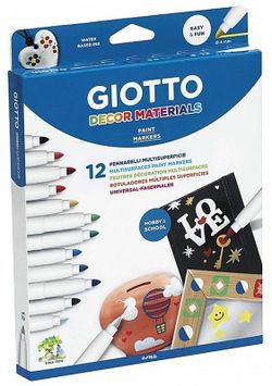 Rotulador color Giotto Decor Materials 12 und.