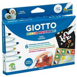 Rotulador color Giotto Decor Materials 6 und.