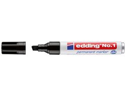 Rotulador edding marcador permanente 1 negro -punta biselada 5 mm