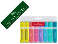 Rotulador faber fluorescente 1546 color pastel estuche 8 unidades surtidas