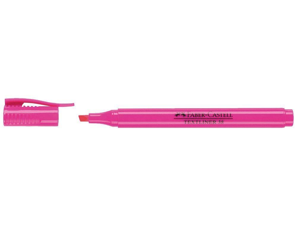 Rotulador faber fluorescente textliner 38 rosa