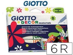 Rotulador Giotto Decor Materials Caja de 6 Colores Surtidos