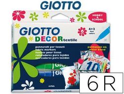 Rotulador Giotto Decor Textile para Camisetas 6 Colores