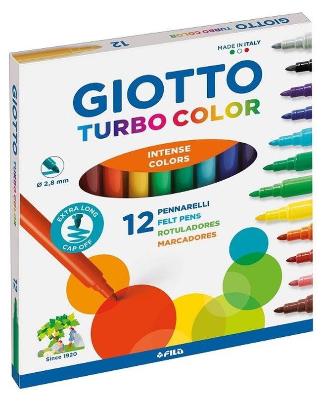 Rotulador GIOTTO Turbo Color 12 colores
