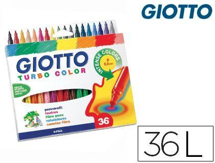 Rotulador Giotto Turbo Color Caja de 36 Colores