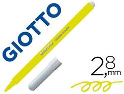 Rotulador giotto turbo color lavable con punta bloqueada unicolor amarillo