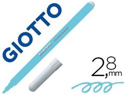 Rotulador giotto turbo color lavable con punta bloqueada unicolor azul claro