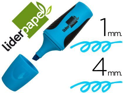 Rotulador Liderpapel Mini Fluorescente Azul