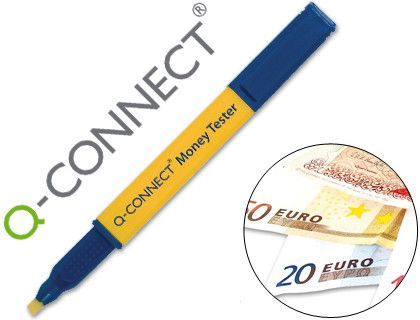 Rotulador Money Tester Pen Q-Connect para Detectar Billetes Falsos