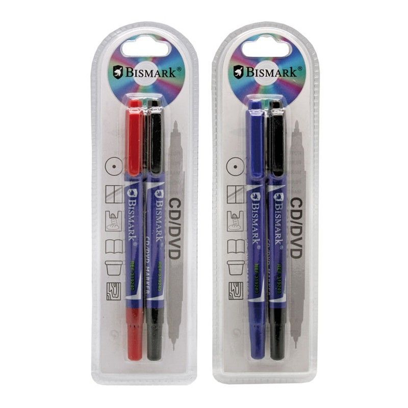 Rotulador permanente CD/DVD. Rotulador Cd/Dvd Db.Punta Bl.2 Ud. Surt.
