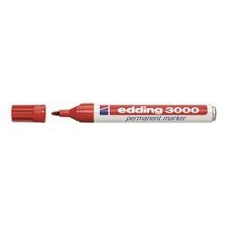 Rotulador permanente EDDING 3000. Marcador Perm.Edding 3000 Rojo Cja.10 Ud