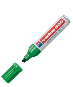 Rotulador permanente EDDING 500 Verde p.biselada