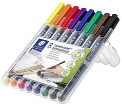 Rotulador permanente LUMOCOLOR 318, 8 colores