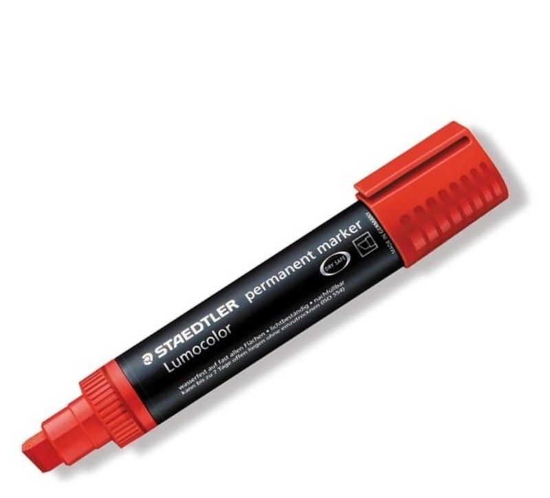 Rotulador permanente LUMOCOLOR 388, Rojo - UE