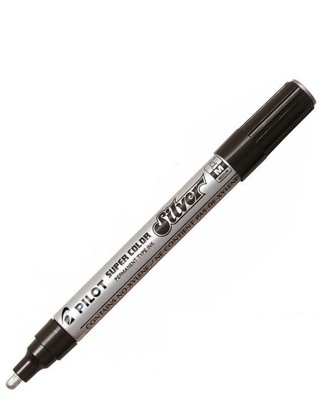 Rotulador PILOT metalizado p/media plateado