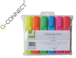 Rotulador Q-Connect Fluorescente Punta Biselada Estuche de 6 Colores