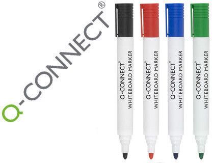 Rotulador Q-Connect Pizarra Blanca Colores Surtidos Punta Redonda 3.0 Mm