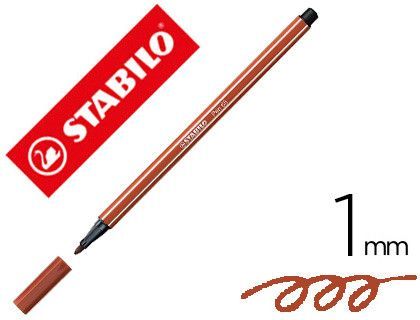 Rotulador stabilo acuarelable pen 68 siena tostado 1 mm