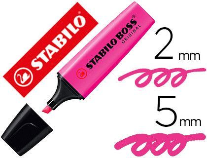 Rotulador stabilo boss fluorescente 70 magenta