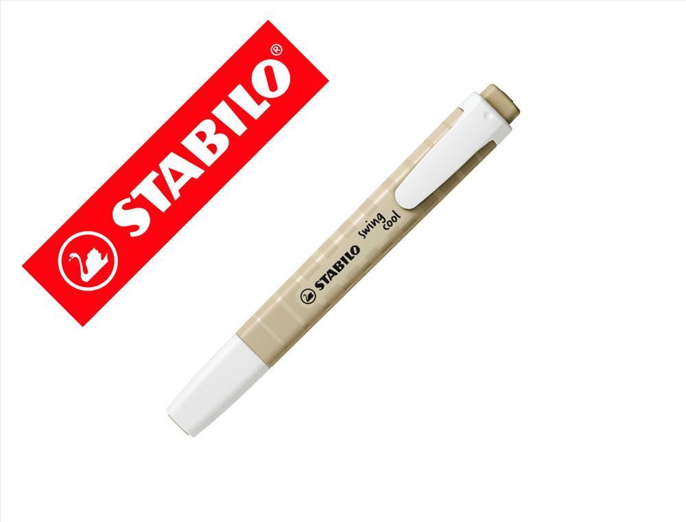 Rotulador stabilo fluorescente fino swing cool nature colors verde barro