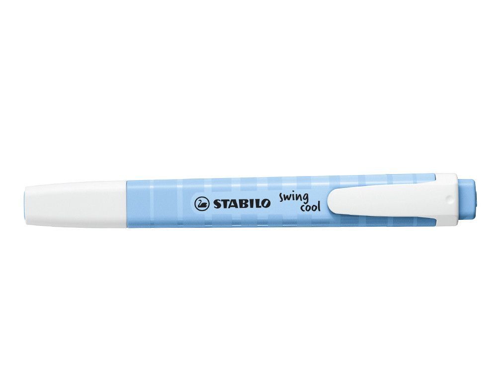 Rotulador stabilo fluorescente swing cool pastel azul ventoso