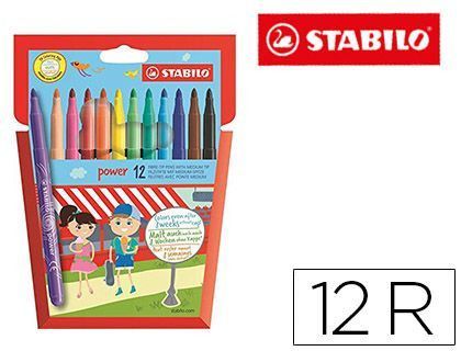 Rotulador Stabilo Power Caja de 12 Colores