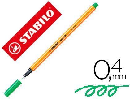 Rotulador stabilo punta de fibra point 88 esmeralda claro 0,4 mm