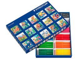Rotulador staedtler color jumbo trazo 3 mm caja de 144 unidades surtidas 12 x color