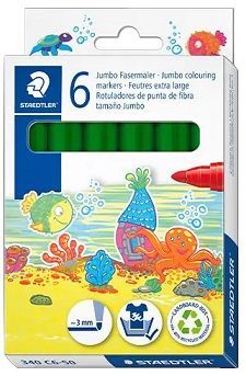 Rotulador STAEDTLER Jumbo 340, Verde Oscuro