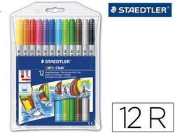 Rotulador Staedtler Noris Club Doble Punta Caja de 12 Colores Surtidos