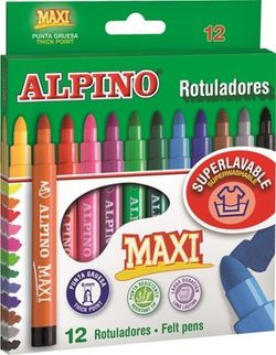 Rotuladores escolar alpino maxi 6mm surtidos