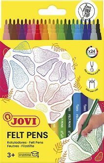 Rotuladores JOVI estuche 24 colores surtidos