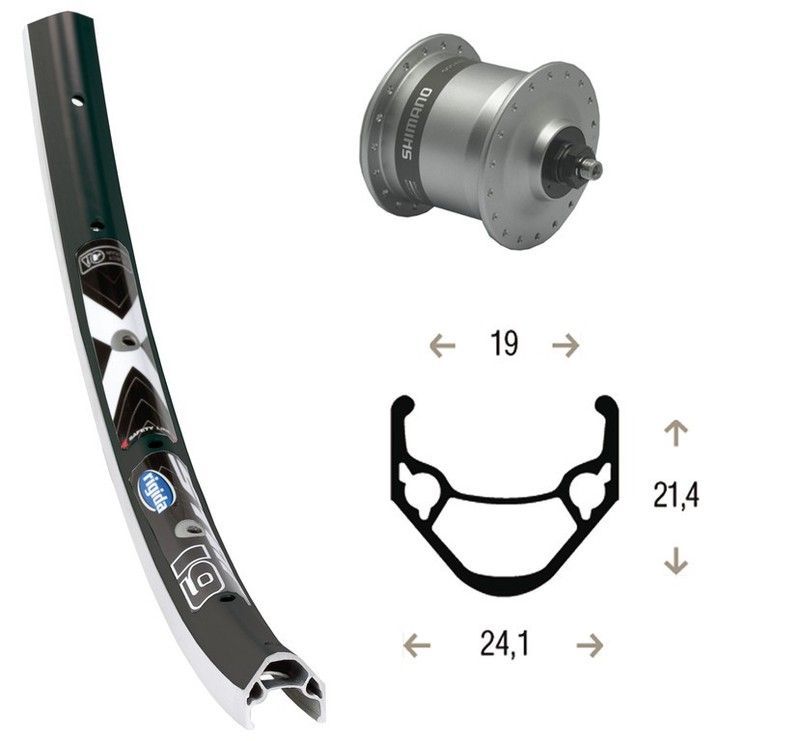 Roue av 28x1.75dyn.moyeu3n30 agt.ssp 36t rigida x-star 19 no