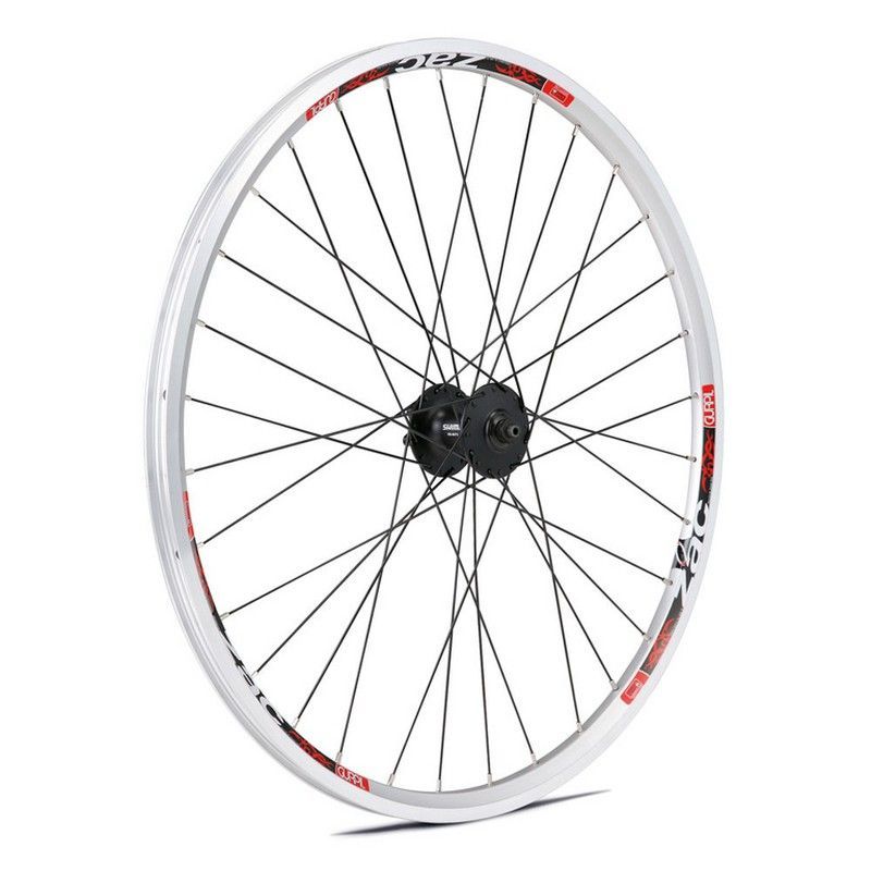 Rueda delantera gurpil 26" zac carrete negro+radio negro disco plata