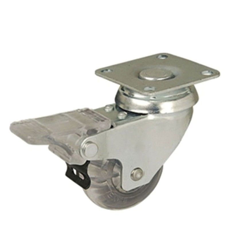 Rueda doméstica AFO serie Cliper. Rueda Poliuret.Transp. 50 Pletina C/F